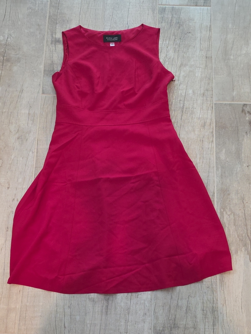 Red Sleeveless Fit-and-Flare Dress